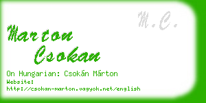 marton csokan business card