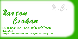 marton csokan business card